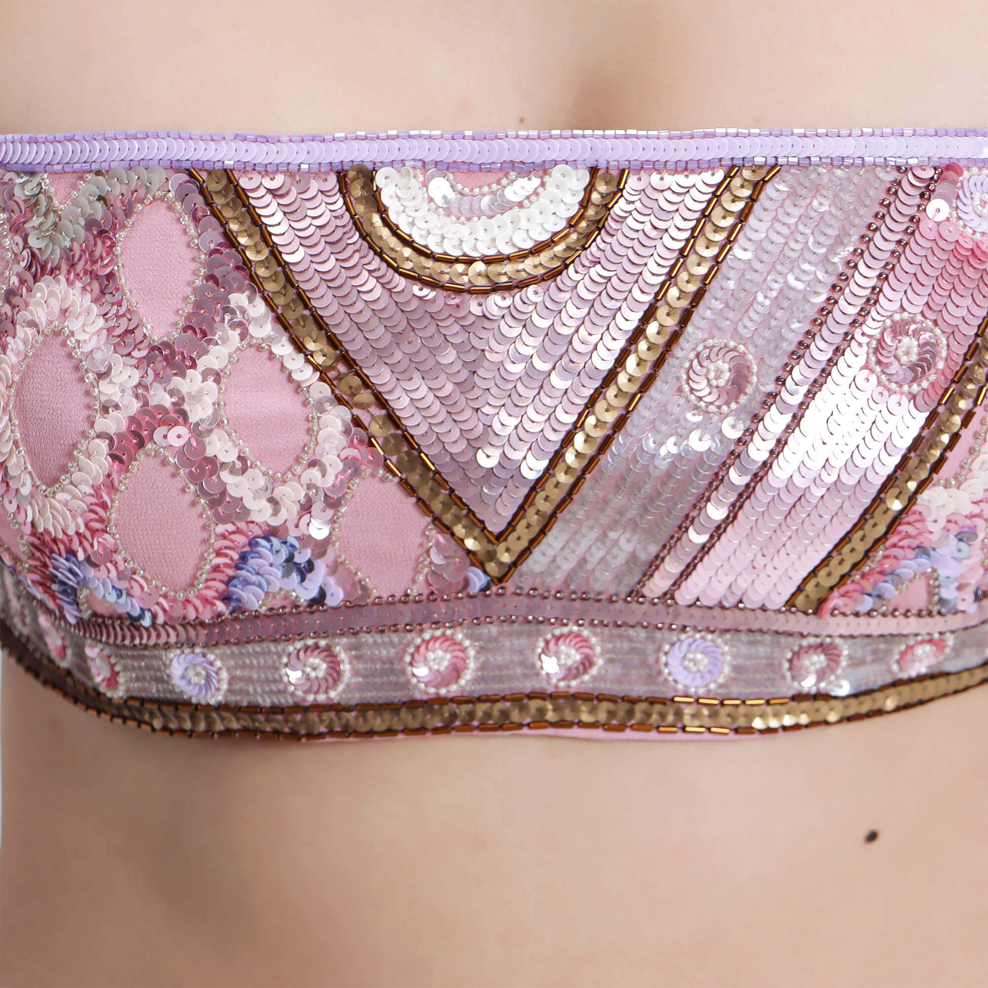 Emilio Pucci - Pink Sequin Embellished Crop Top 